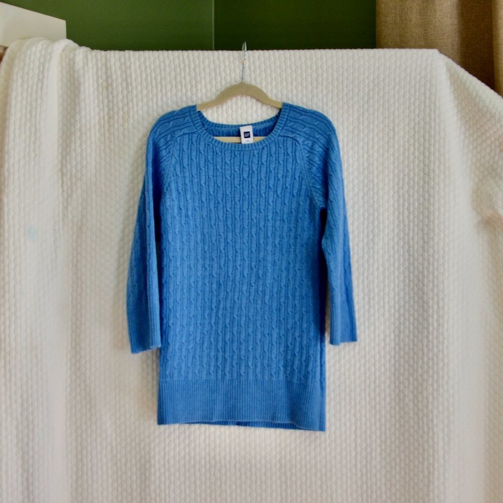 GAP 3/4 Sleeve Cable Knit Sweater